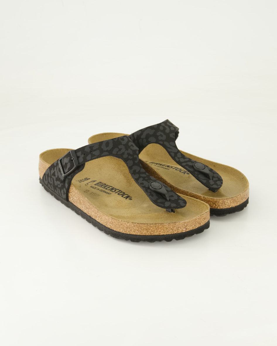 Birkenstock Schuhe - Gizeh Birko-Flor Synthetik (Schwarz, Gr. 37)