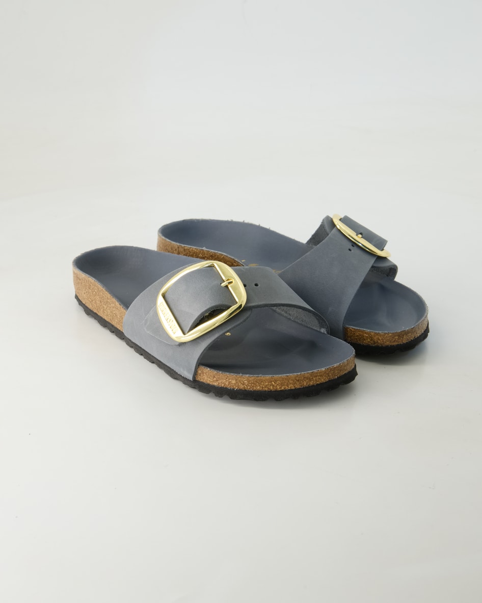 Birkenstock Schuhe - Madrid Big Buckle Leder (Grau, Gr. 41)