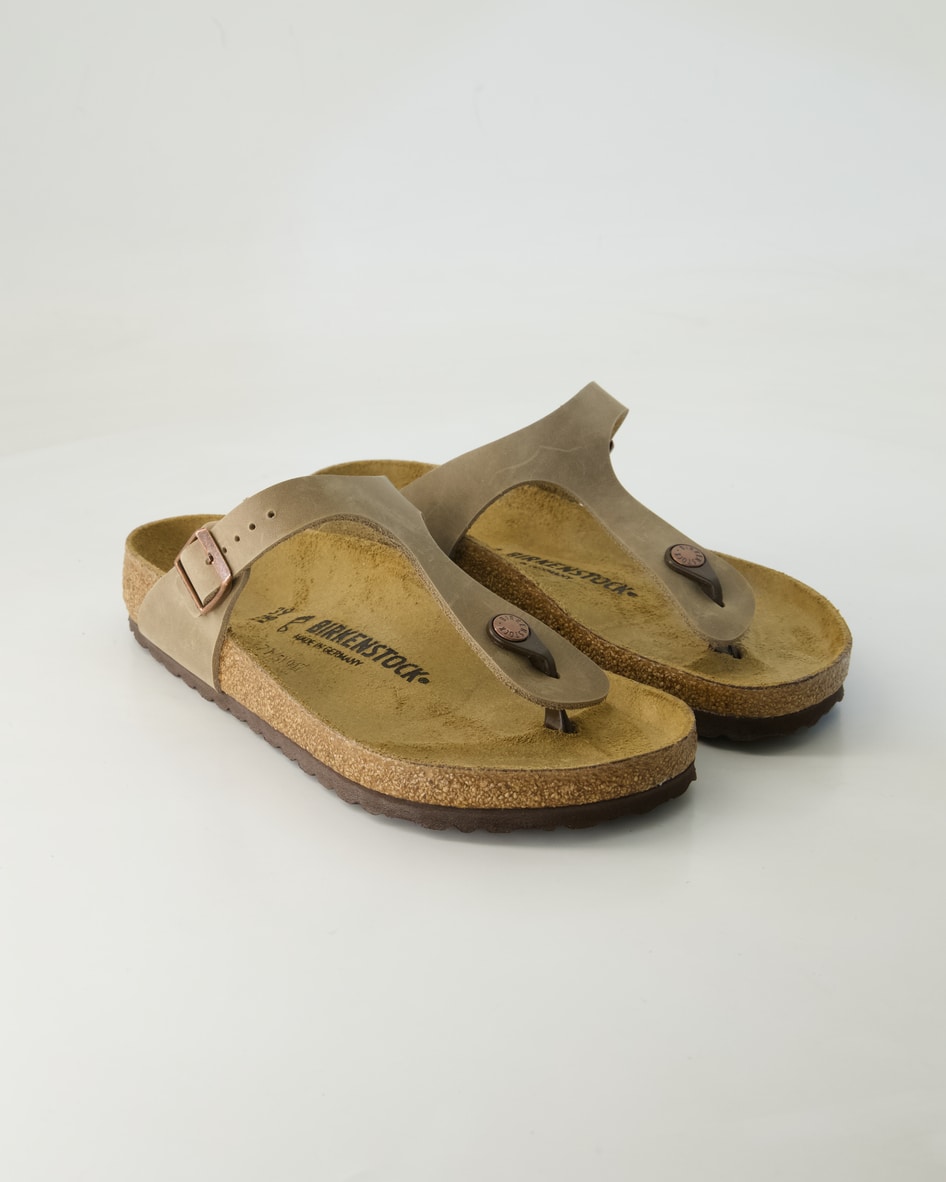 Birkenstock Schuhe - Gizeh Leder Leder (Braun, Gr. 41)