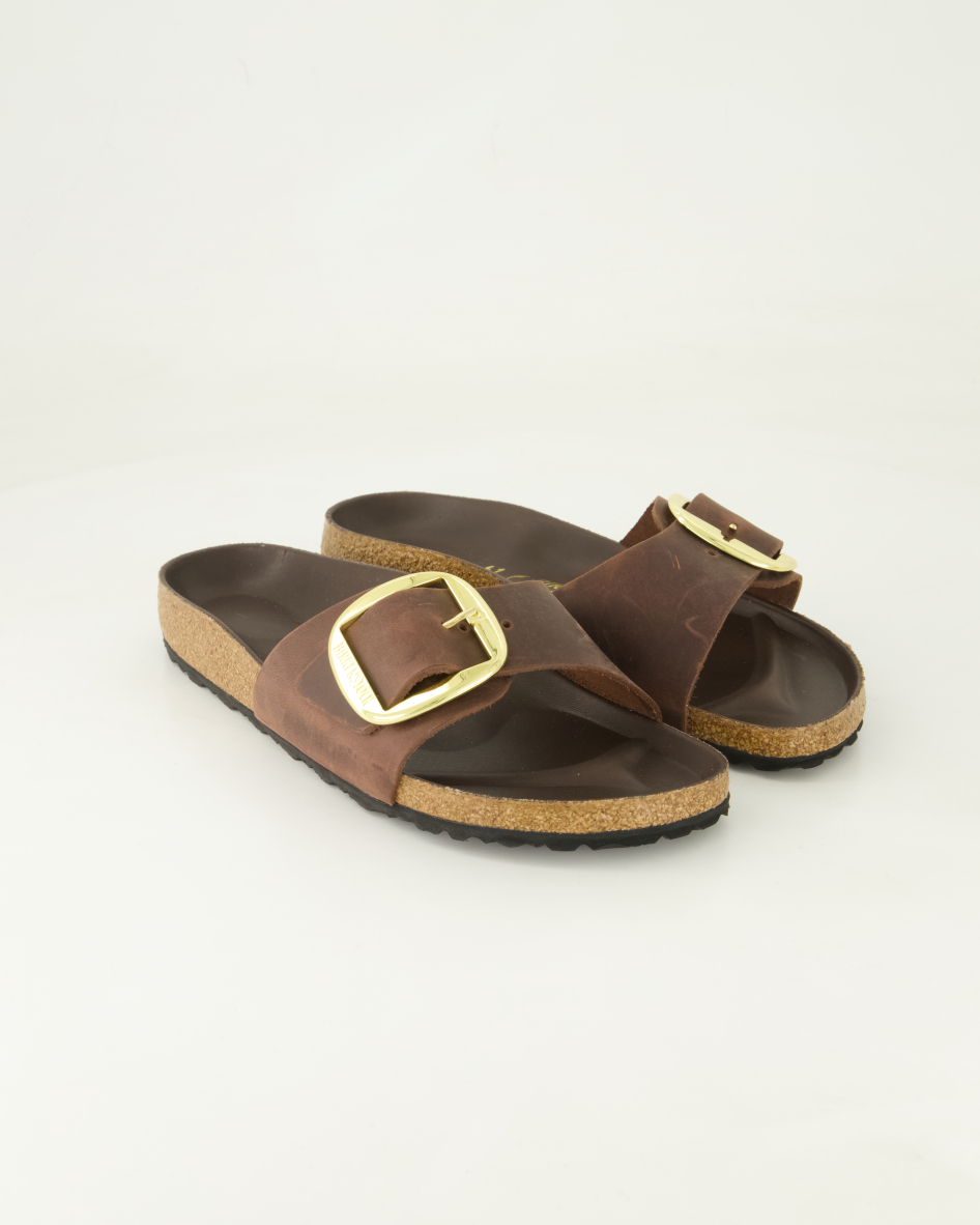 Birkenstock Schuhe - Madrid Big Buckle Leder (Braun, Gr. 41)