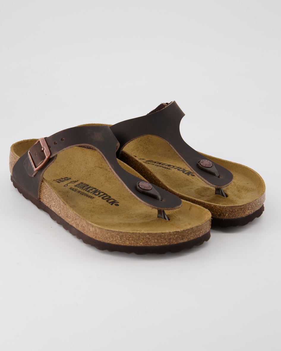 Birkenstock Schuhe - Gizeh Glattleder Glattleder (Braun, Gr. 35)