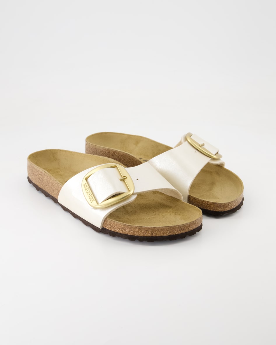 Birkenstock Schuhe - Madrid Big Buckle Birko-Flor Birko-Flor (Beige, Gr. 43)