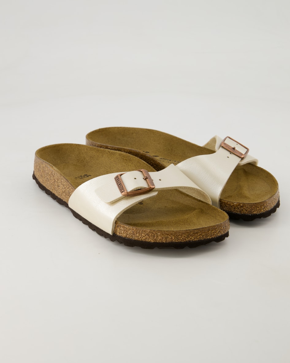 Birkenstock Schuhe - Madrid Birko-Flor Birko-Flor (Beige, Gr. 43)