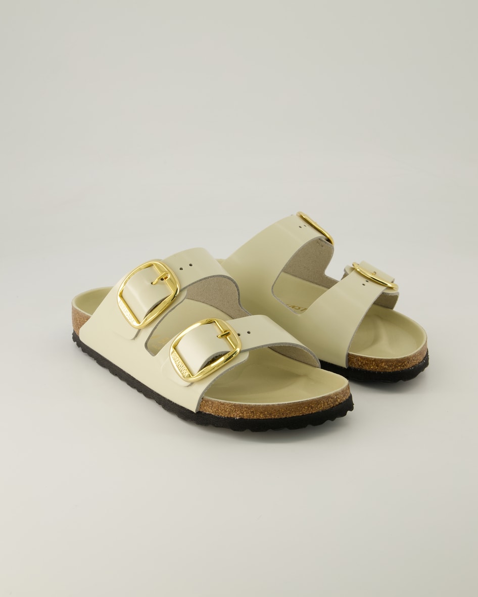 Birkenstock Schuhe - Arizona Big Buckle Leder Leder (Beige, Gr. 41)