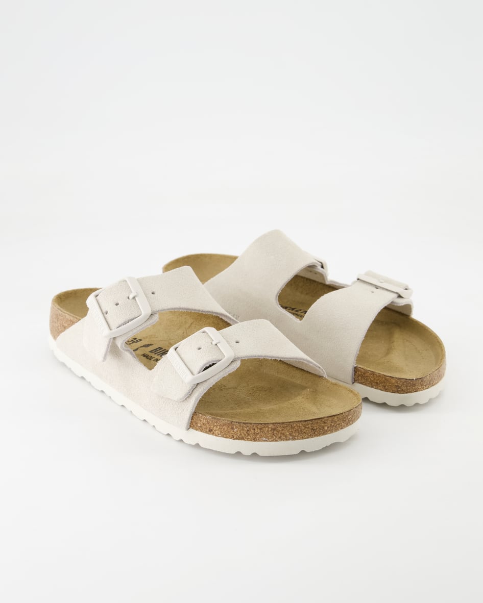 Birkenstock Schuhe - Arizona Velourleder Veloursleder (Beige, Gr. 43)