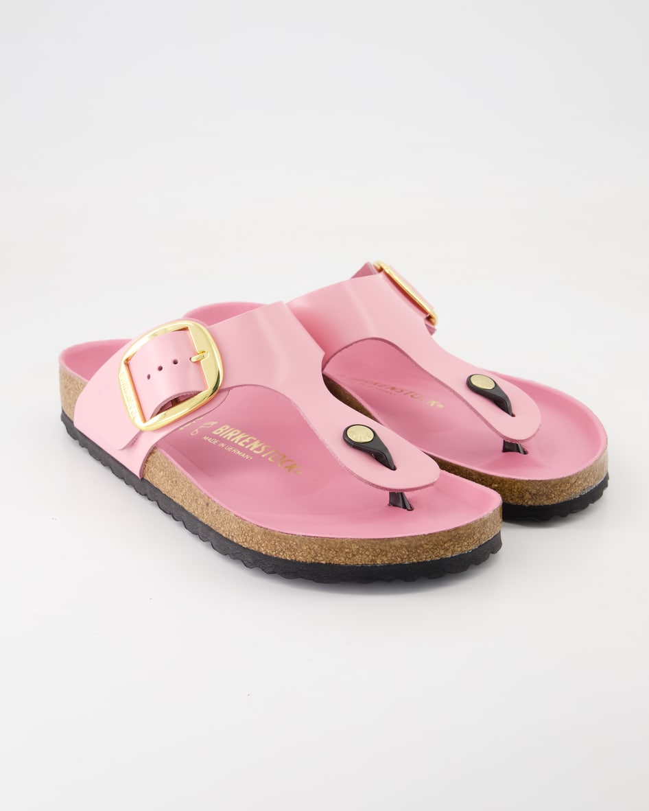 Birkenstock Schuhe - Gizeh Big Buckle Leder Leder (Rosa, Gr. 42)
