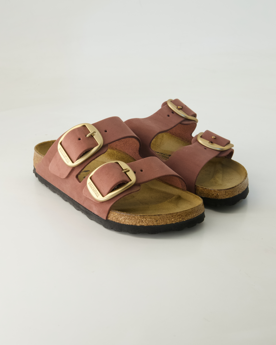 Birkenstock Schuhe - Arizona Big Buckle Nubukleder (Rot, Gr. 43)