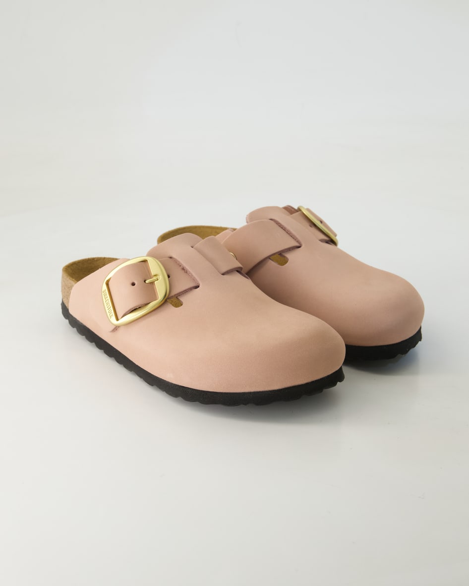 Birkenstock Schuhe - Boston Big Buckle Nubukleder (Rosa, Gr. 35)