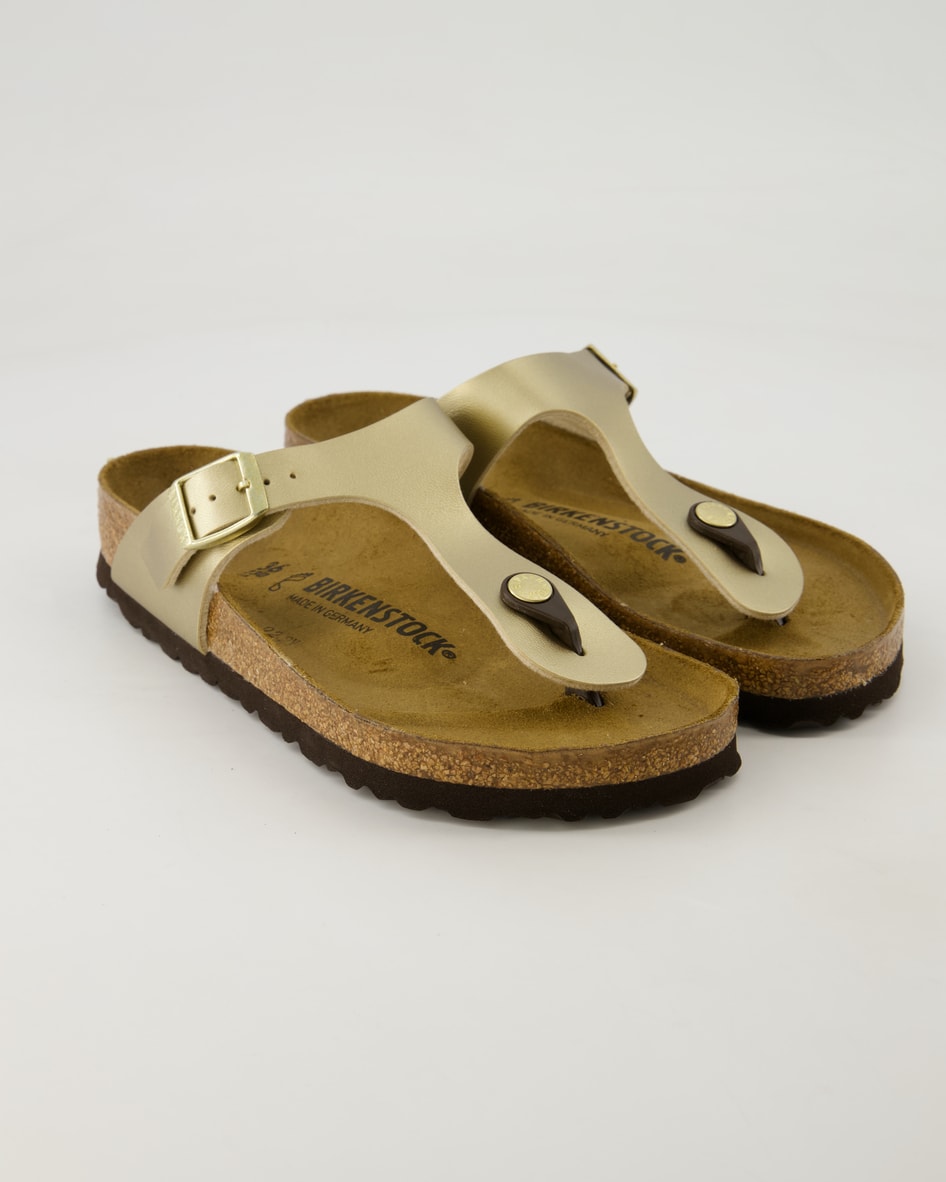 Birkenstock Schuhe - Gizeh Birko-Flor Birko-Flor (Gold, Gr. 38)