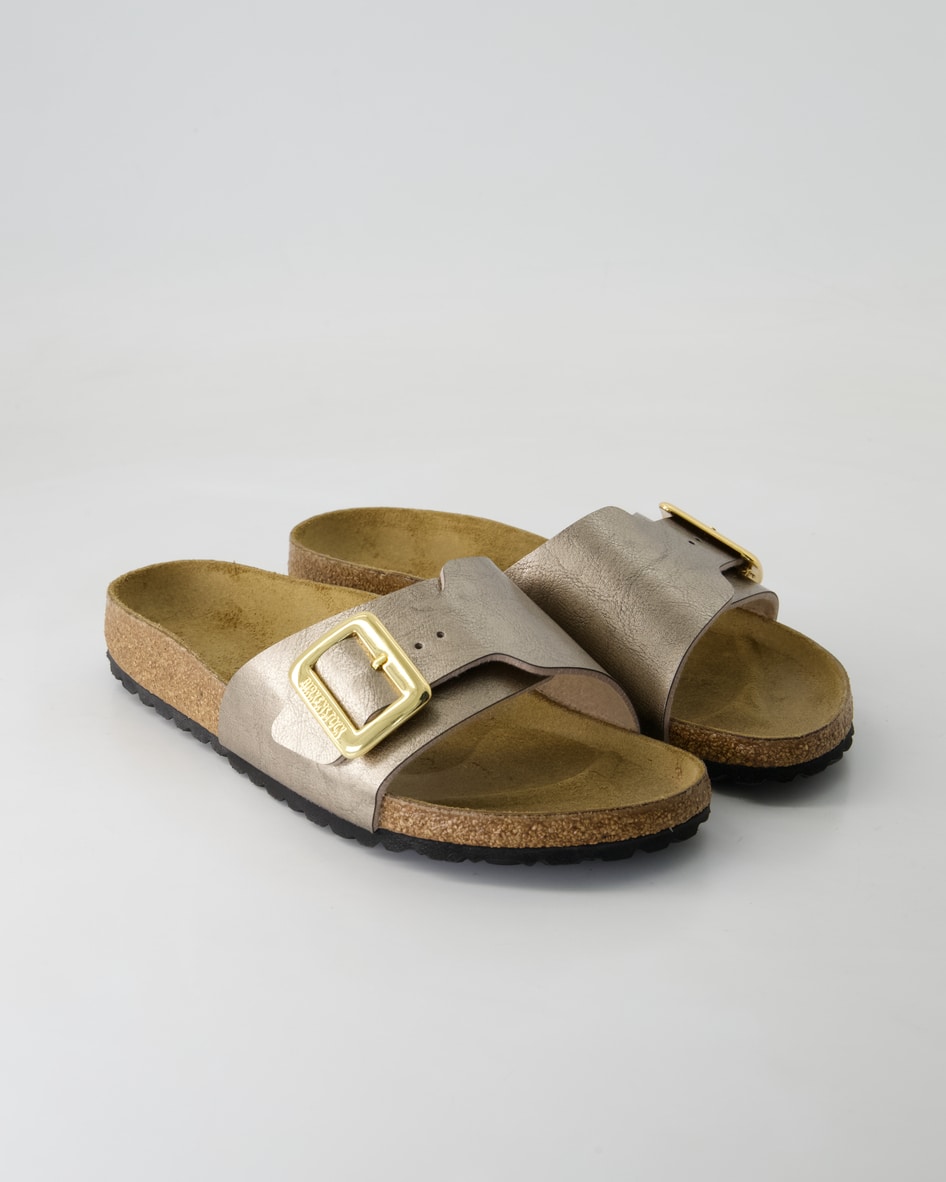 Birkenstock Schuhe - Catalina Cushion Buckle Birko-Flor (Gold, Gr. 39)