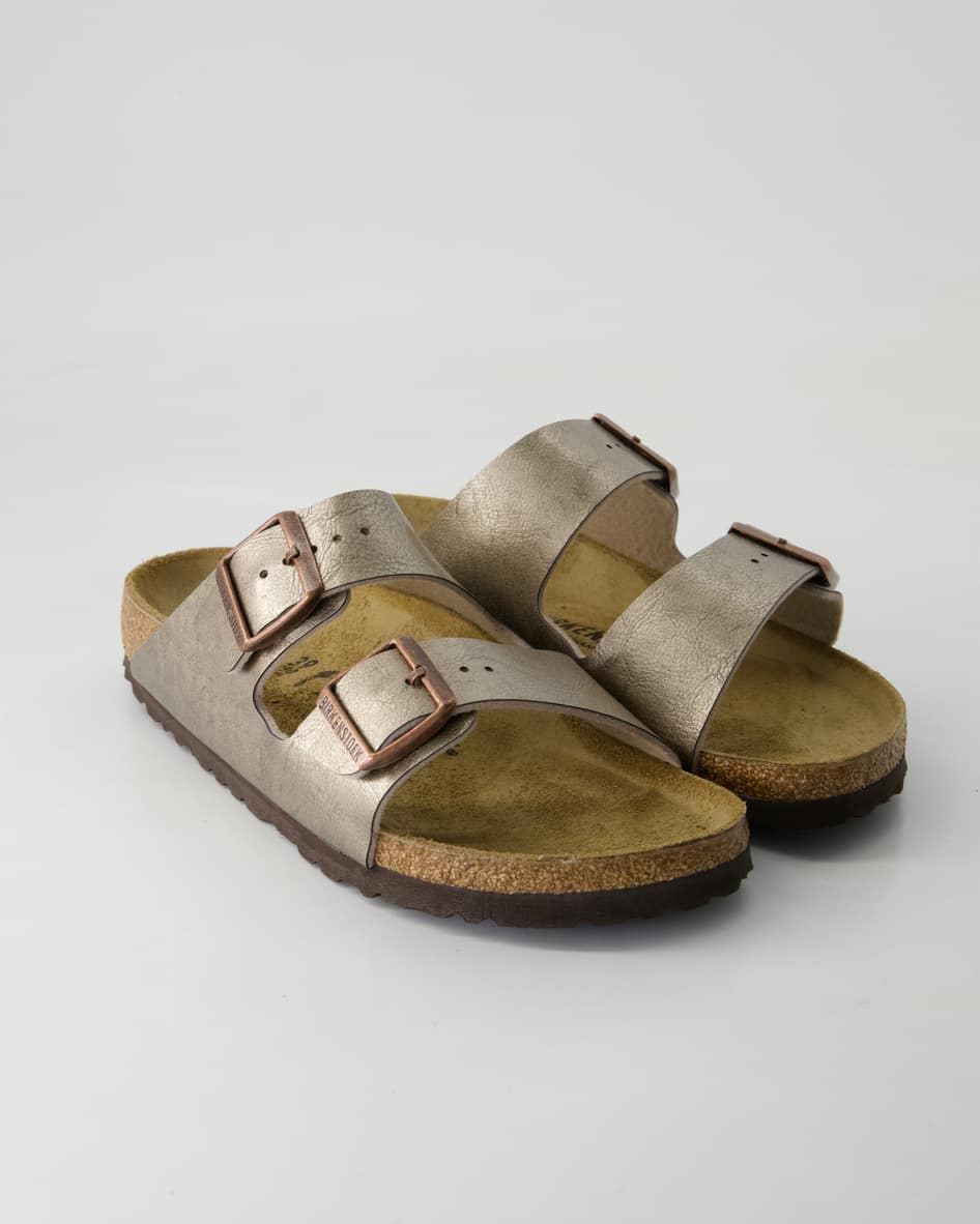 Birkenstock Schuhe - Arizona Birko-Flor Birko-Flor (Bronze, Gr. 39)
