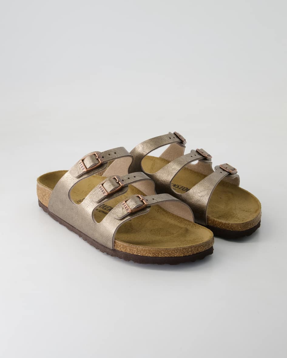 Birkenstock Schuhe - Florida Birko-Flor Birko-Flor (Bronze, Gr. 42)