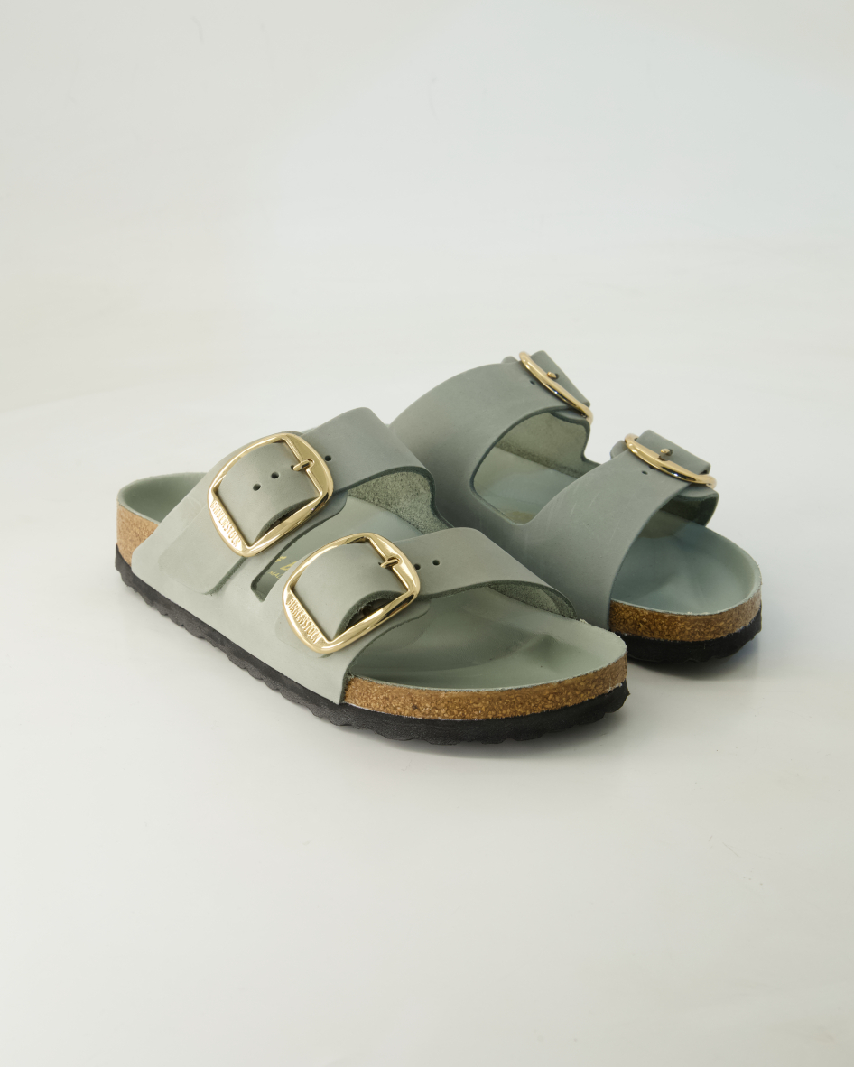 Birkenstock Schuhe - Arizona Big Buckle Leder (Grün, Gr. 36)