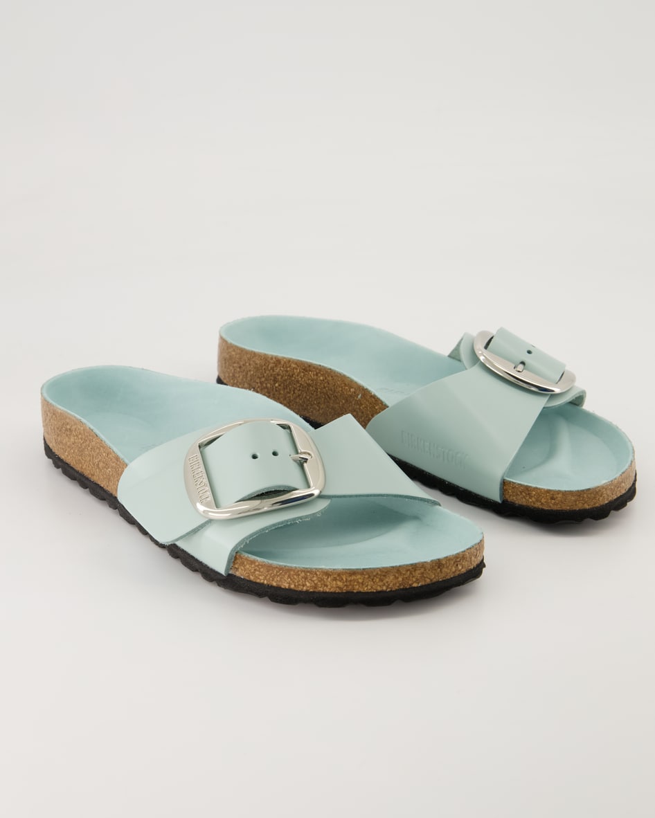 Birkenstock Schuhe - Madrid Big Buckle Leder Leder (Grün, Gr. 42)