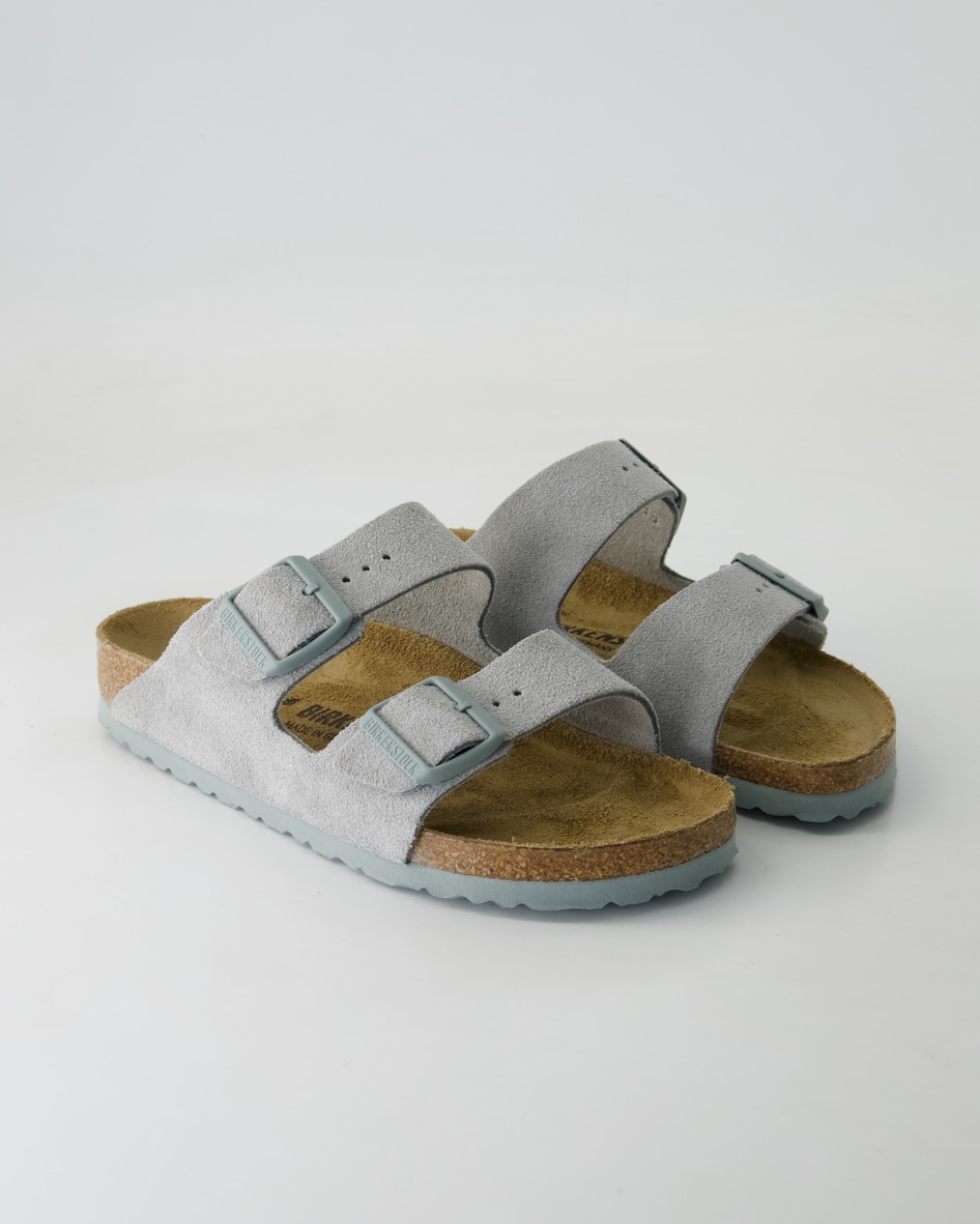 Birkenstock Schuhe - Arizona Velourleder Veloursleder (Grün, Gr. 39)
