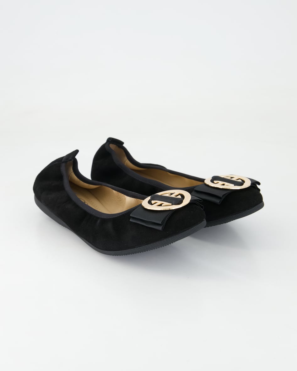 La Ballerina Schuhe - Linda Veloursleder (Schwarz, Gr. 37)