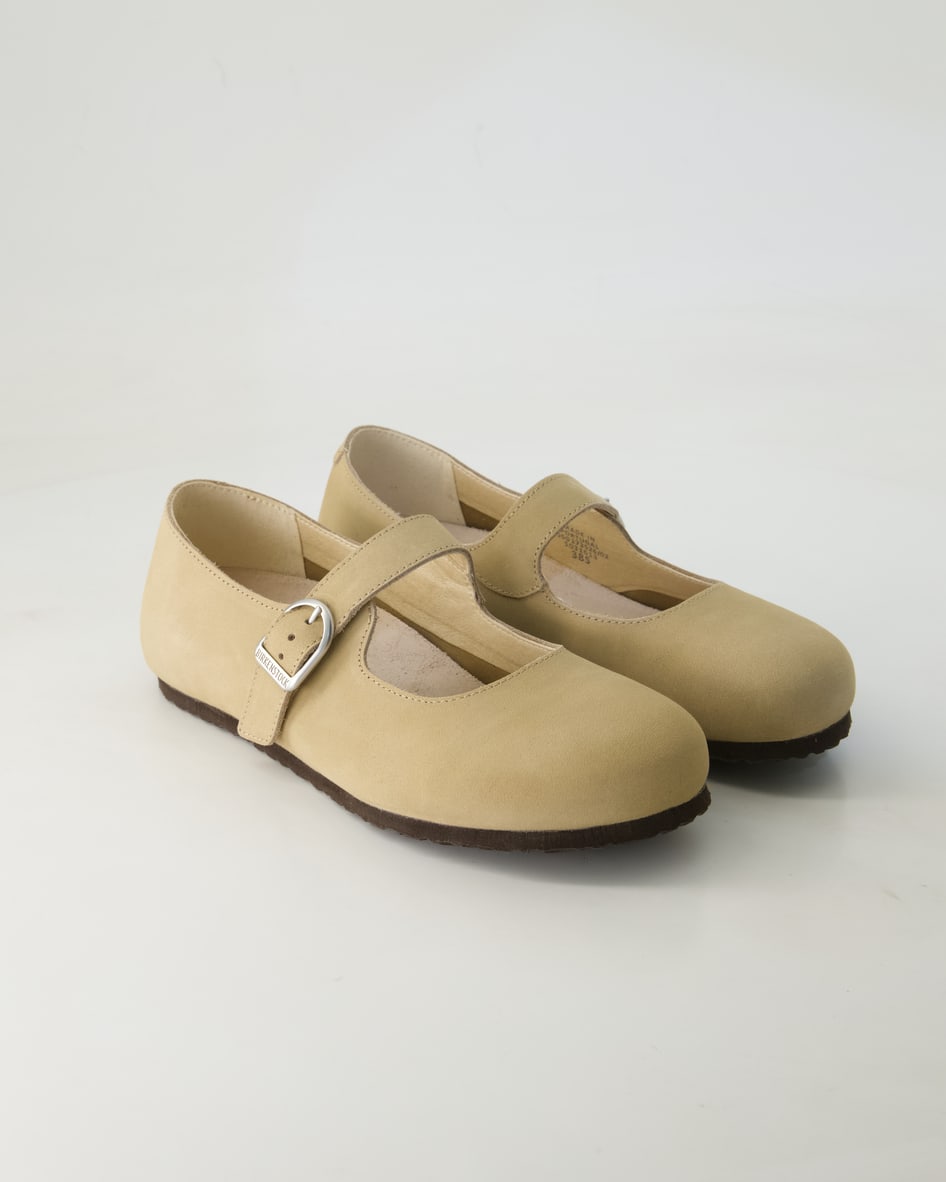 Birkenstock Schuhe - Santa Clarita Nubukleder Nubukleder (Beige, Gr. 43)