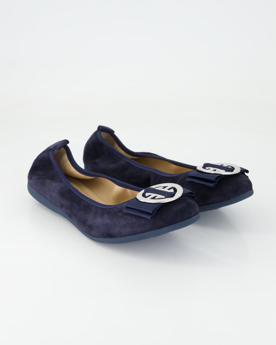 La Ballerina Schuhe - Linda Veloursleder (Blau, Gr. 39)