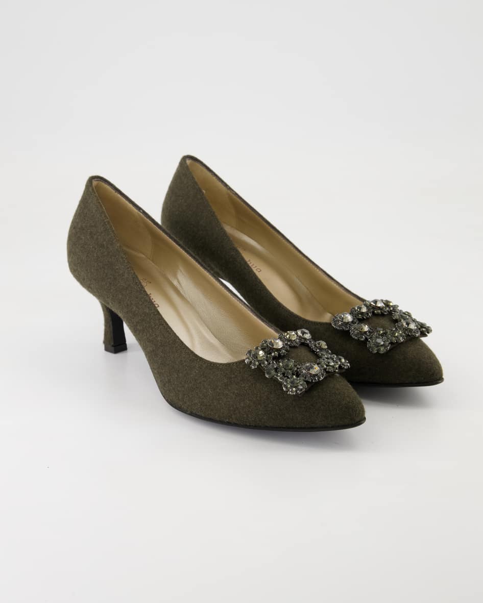 Dirndl & Bua Schuhe - 2075-03 Textil (Grün, Gr. 37)