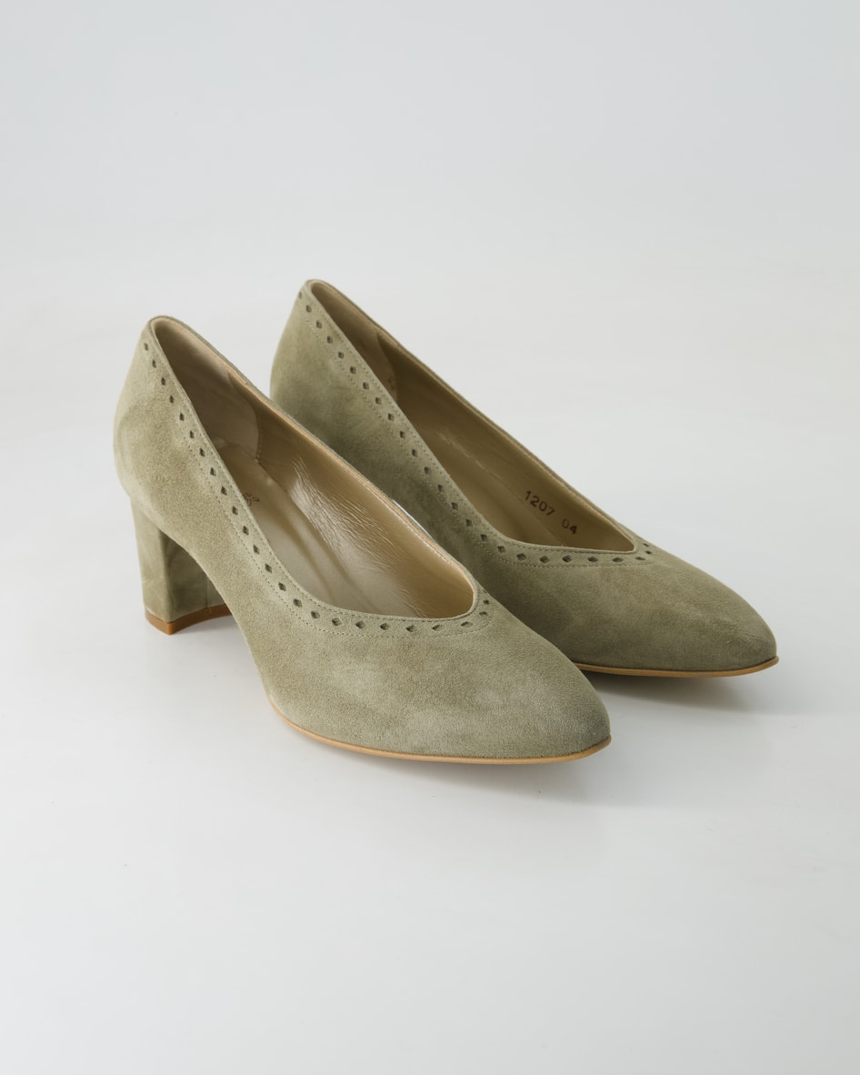 Dirndl & Bua Schuhe - 1207 Veloursleder (Grün, Gr. 37)