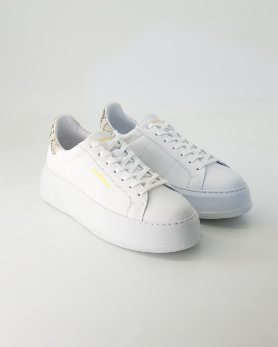 Woolrich Schuhe - Chunky Court Glattleder (Weiß, Gr. 39)