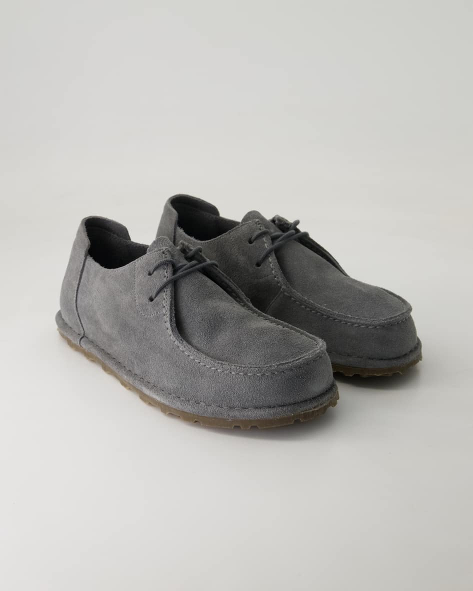 Birkenstock Schuhe - Utti Lace Veloursleder Veloursleder (Grau, Gr. 40)