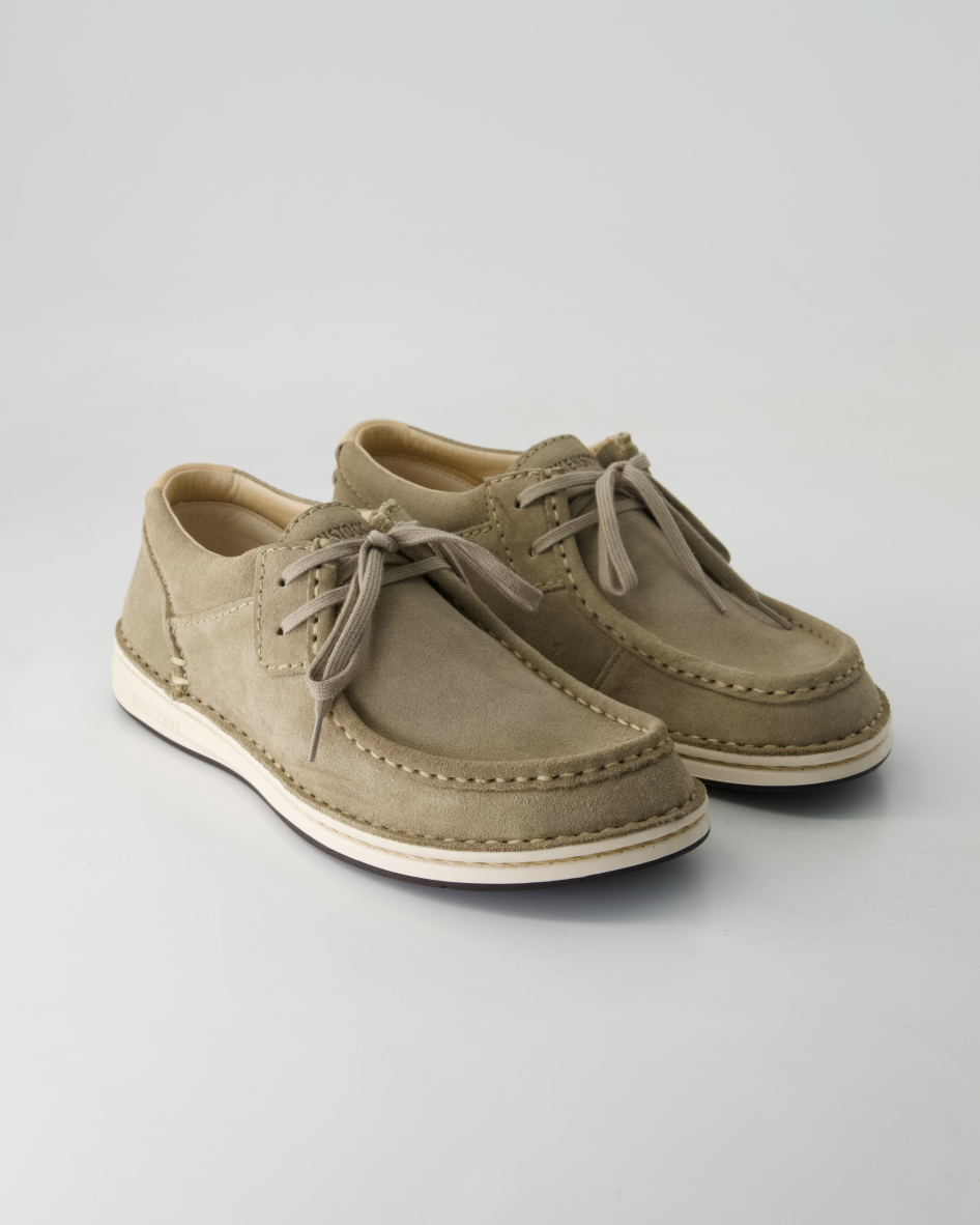 Birkenstock Schuhe - Pasadena Velourleder Veloursleder (Beige, Gr. 40)