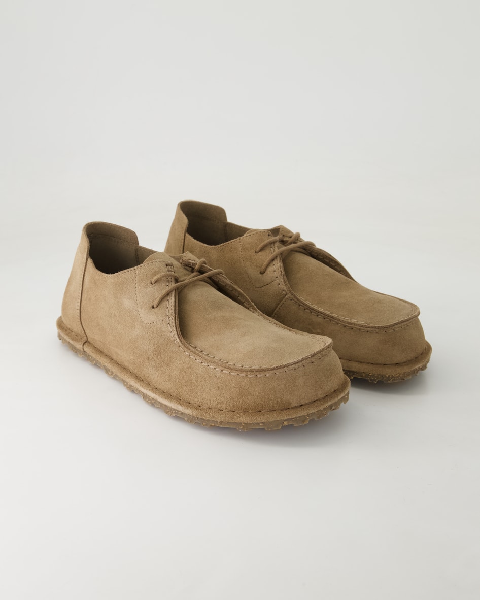 Birkenstock Schuhe - Utti Lace Veloursleder Veloursleder (Beige, Gr. 39)