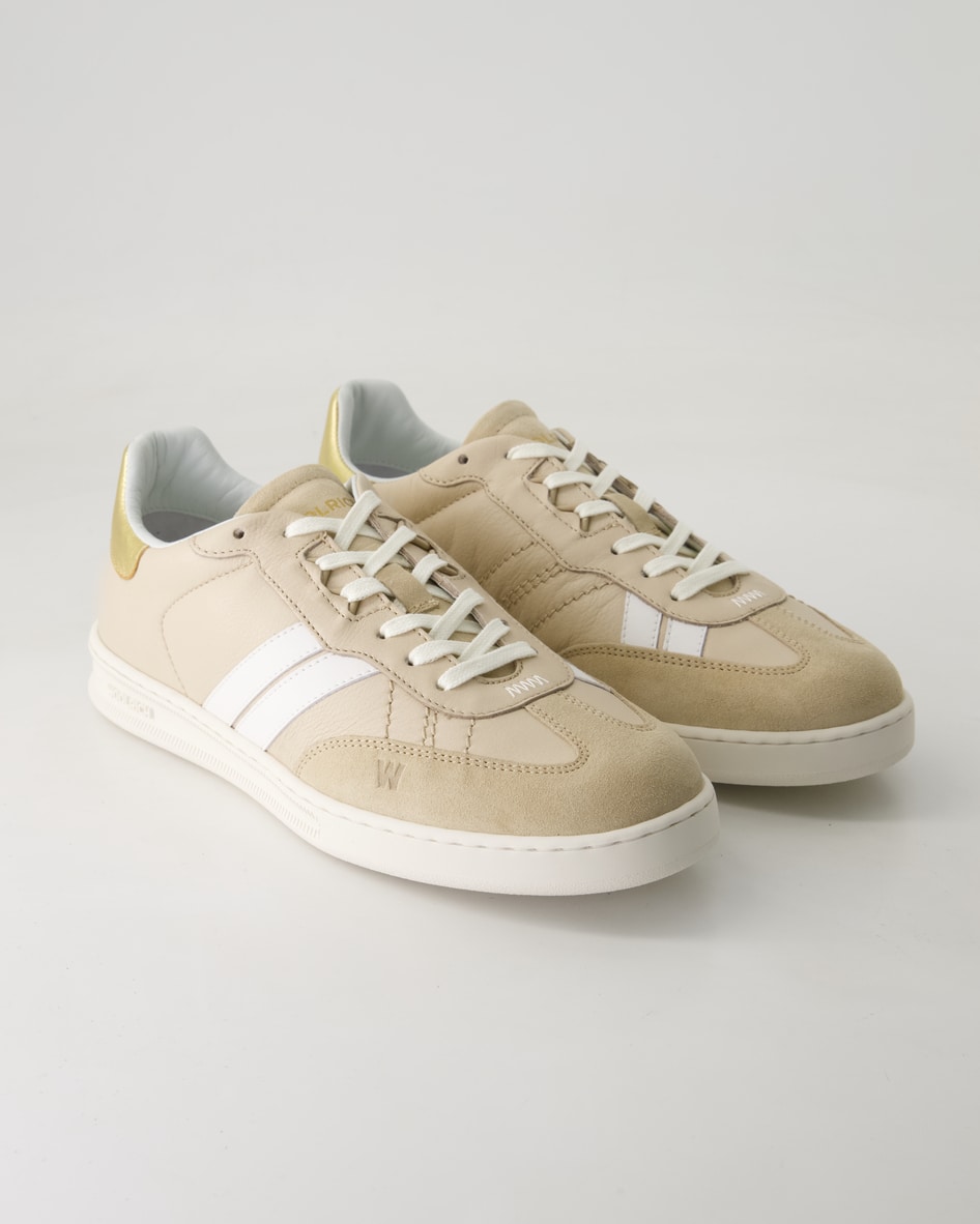 Woolrich Schuhe - Double U.T Women Leder und Veloursleder (Beige, Gr. 40)