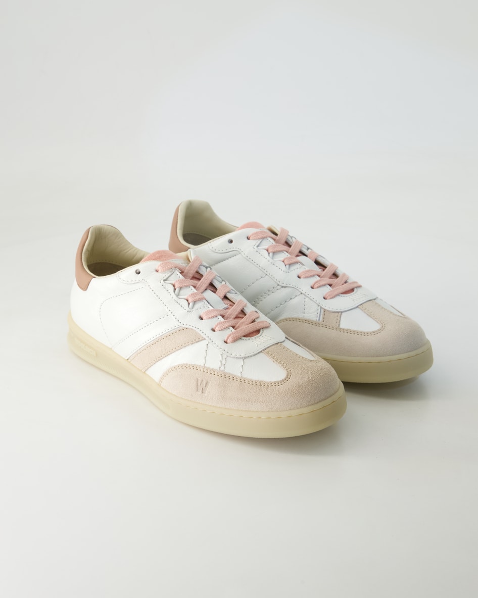 Woolrich Schuhe - Double U.t. Leder und Textil (Beige, Gr. 41)