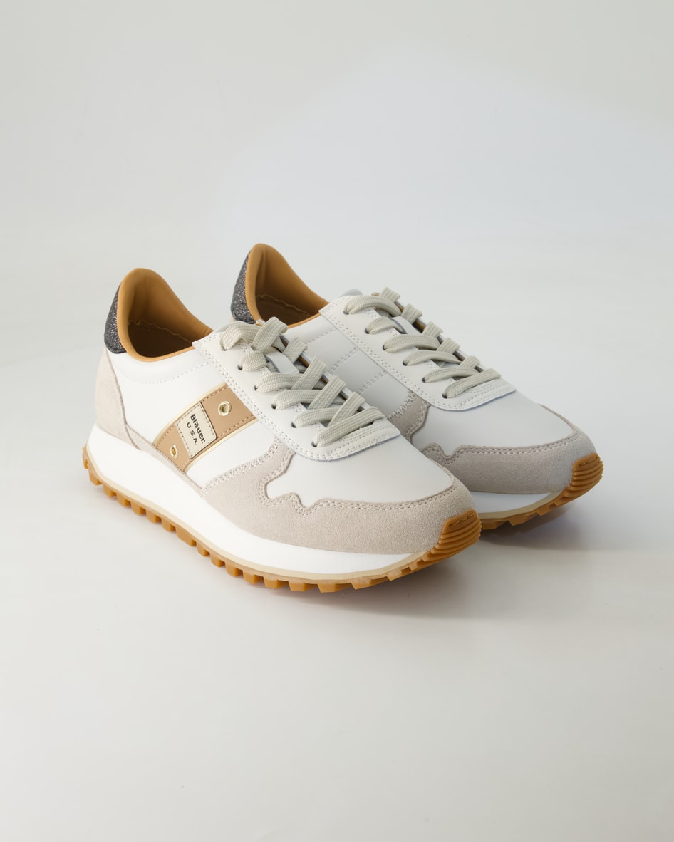 Blauer Schuhe - Millen Leder und Synthetik (Beige, Gr. 42)