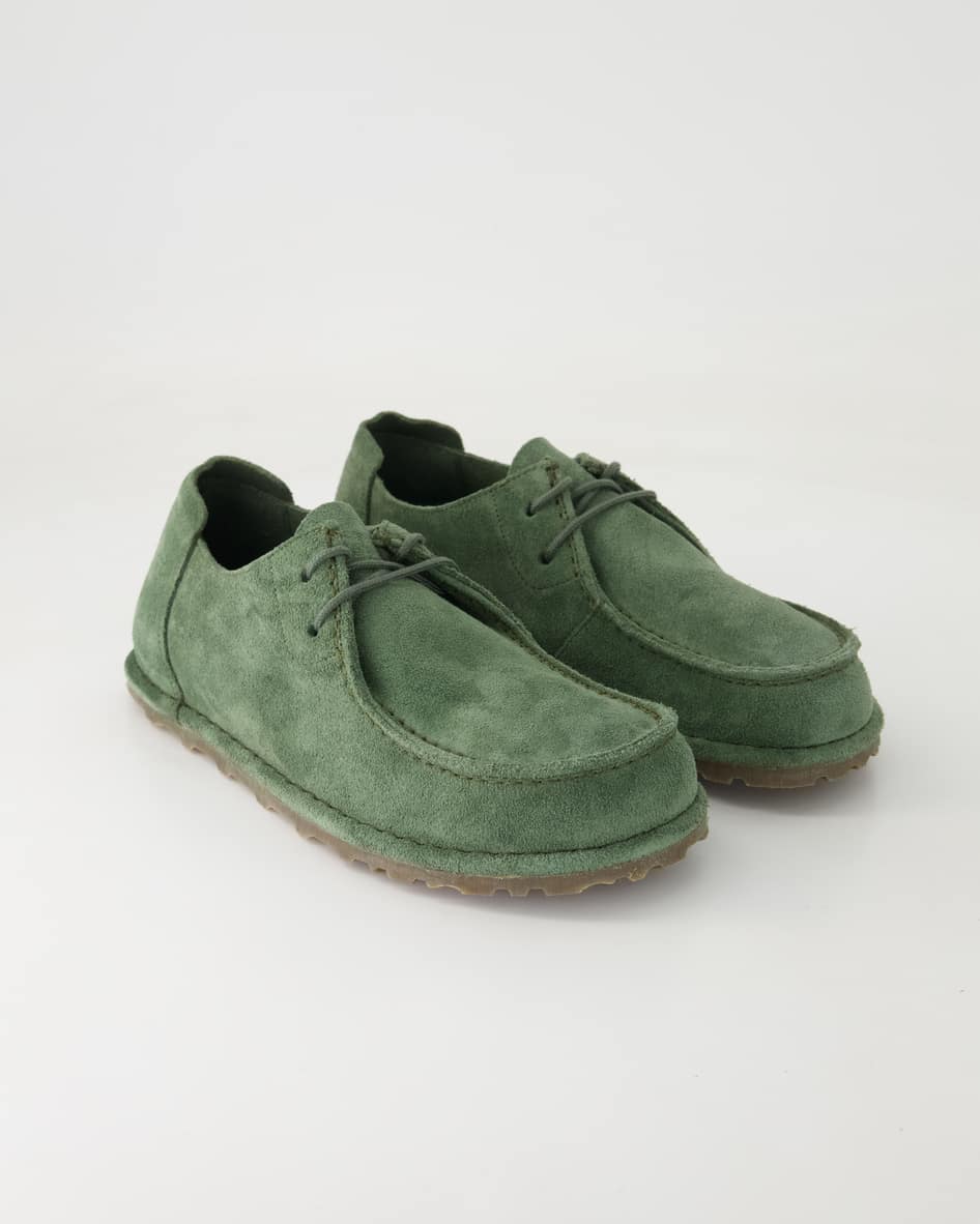 Birkenstock Schuhe - Utti Lace Veloursleder Veloursleder (Grün, Gr. 36)