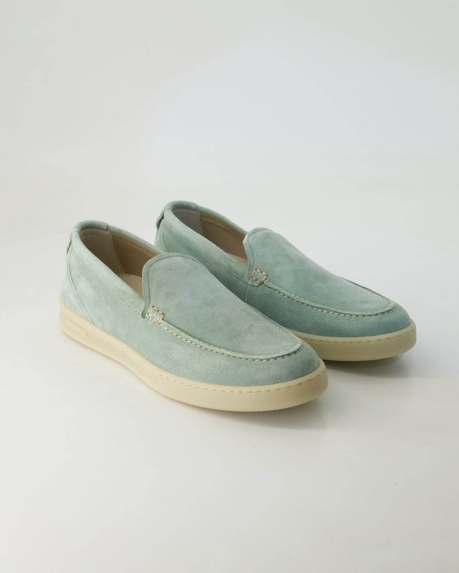 Woolrich Schuhe - Double U.t. Slip On Veloursleder (Grün, Gr. 40)