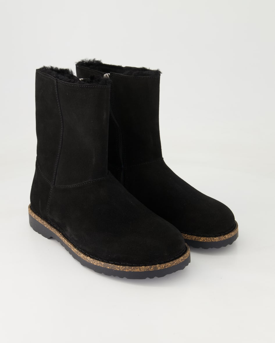 Birkenstock Schuhe - Uppsala Zip Shearling[Boots] Veloursleder (Schwarz, Gr. 37)
