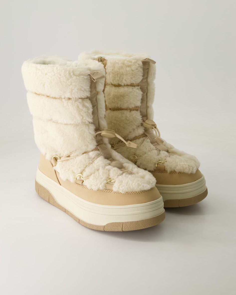 Pajar Canada Schuhe - Janie HI 2.0 Leder und Textil (Beige, Gr. 37)