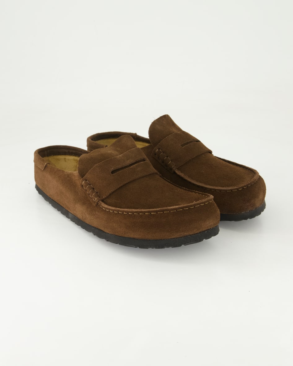 Birkenstock Schuhe - Naples Wrapped Veloursleder Veloursleder (Braun, Gr. 43)