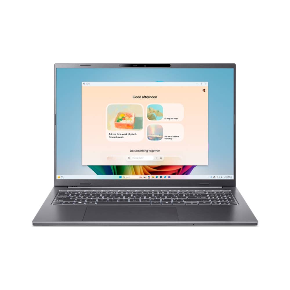 Acer Aspire 16 AI A16-61M Ultrabook/Laptop, 16' WUXGA 120Hz, AMD Ryzen™ AI 5 330, 32GB RAM, 512GB SSD, AMD Radeon™, Windows 11 Home, Grau