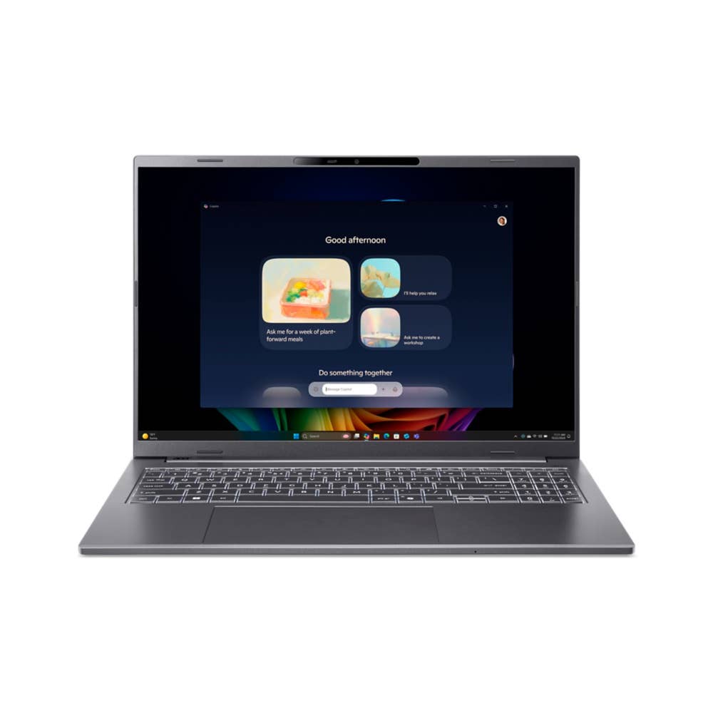 Acer Aspire 16 AI OLED A16-61M Ultrabook/Laptop, 16' 2K OLED 120Hz, AMD Ryzen 5 340, 16GB RAM, 1TB SSD, AMD Radeon Graphics, Windows 11 Home, Grau