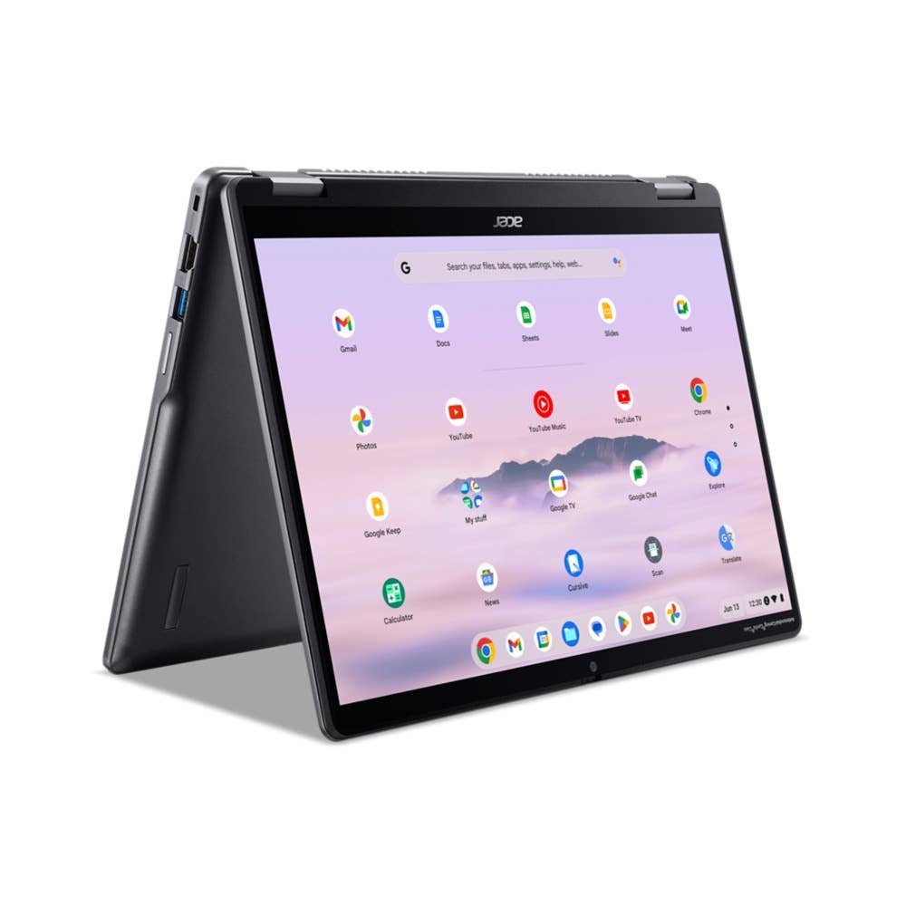 Acer Chromebook Plus Spin 514 CP514-4HN, Ultrabook/Laptop, Chromebooks Convertibles, 14 Zoll WUXGA 1920 x 1200 60 Hz IPS Touch, Intel Core 5 120U, 16 GB RAM, 512 GB SSD, Intel Graphics, ChromeOS, Deutsch, Grau