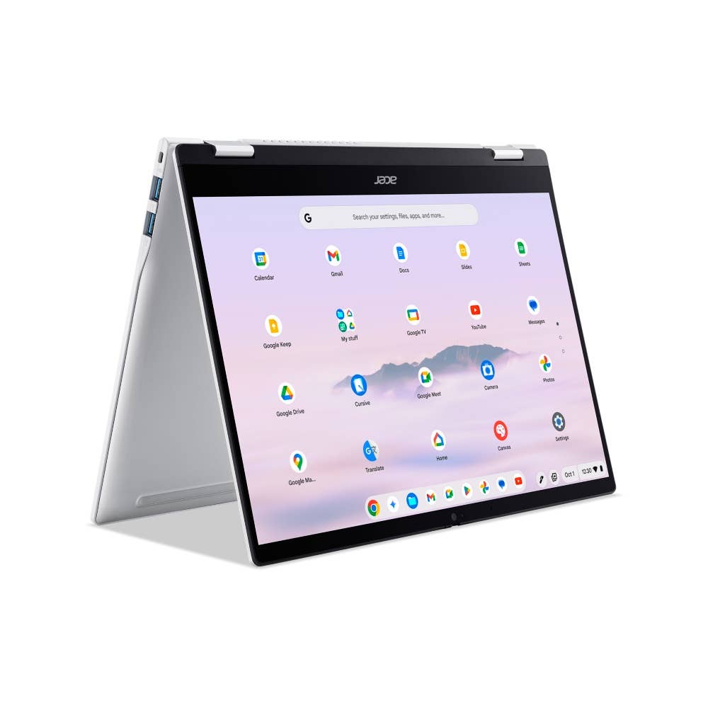 Acer Chromebook Plus Spin 514, CP514-5HN, Laptop/Ultrabook, ChromeOS, 14' WQXGA+ Touchscreen, MediaTek Kompanio Ultra 910, 12 GB RAM, 256 GB SSD, Silber