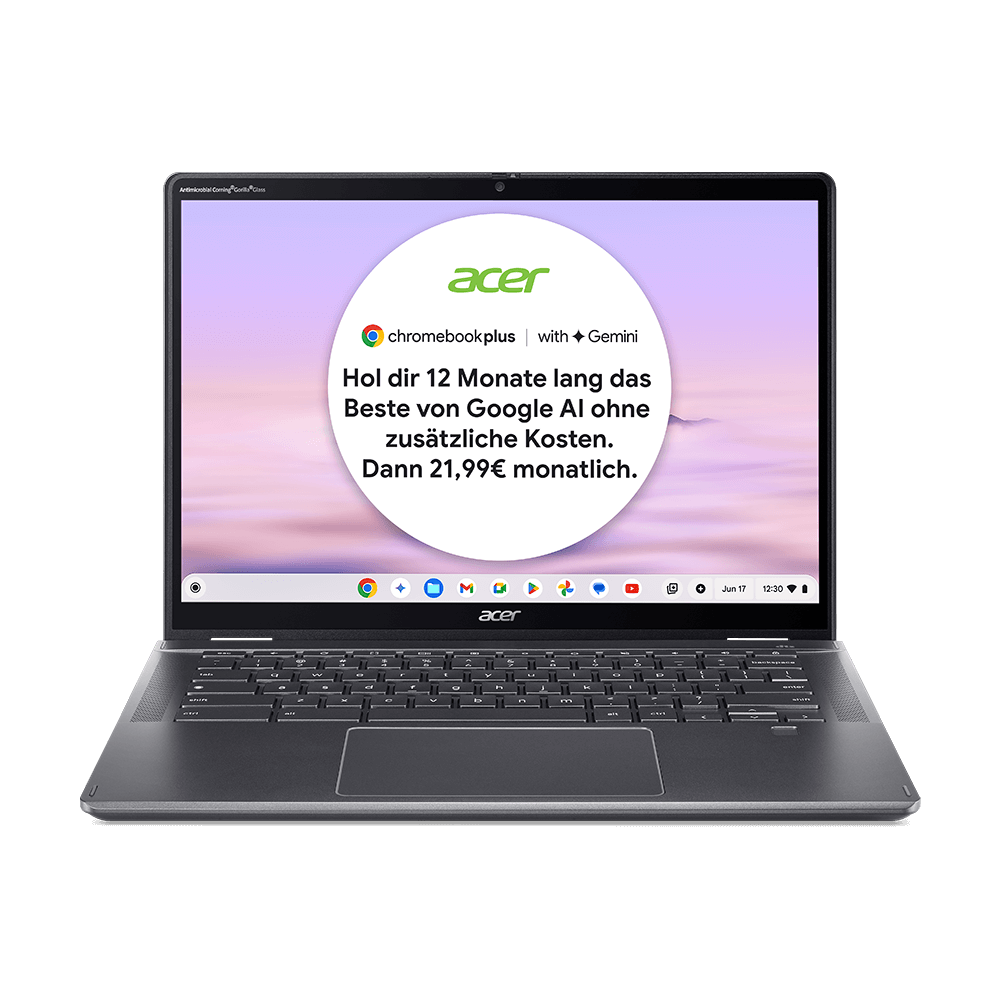 Acer Chromebook Plus Spin 514, CP514-4HN, Chromebooks, 14 Zoll, Intel Core i3, 8GB, 256GB SSD, Intel UHD Graphics