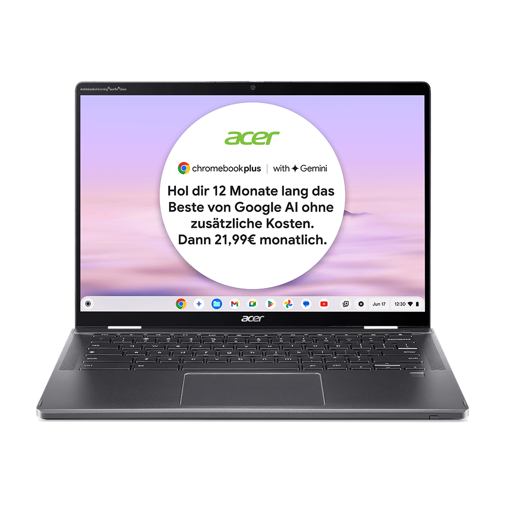 Acer Chromebook Plus Spin 714, CP714-1HN, Chromebooks, 14', Intel Core Ultra 5, 8GB RAM, 256GB SSD, Intel Graphics