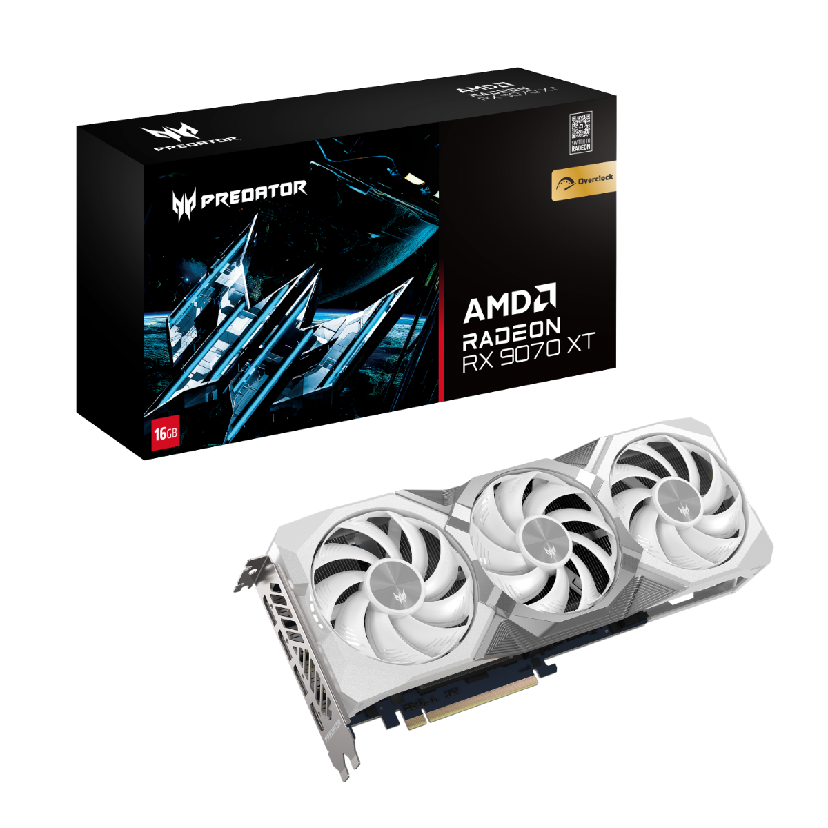 Predator Bifrost™ RX 9070 XT OC 16GB White Edition Grafikkarte