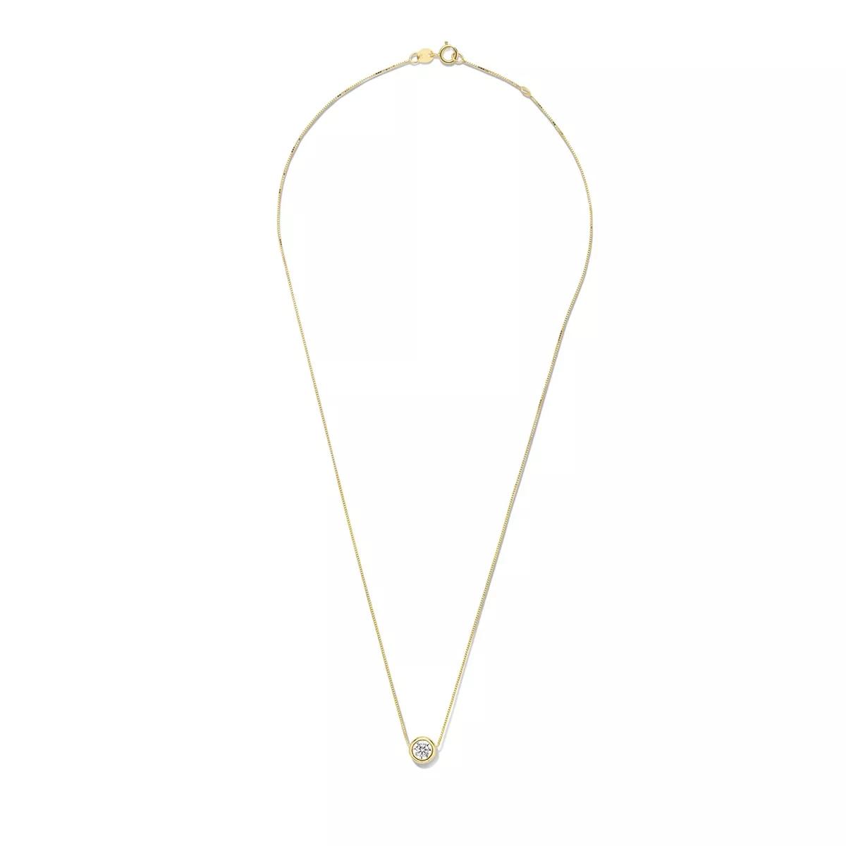 Isabel Bernard Halskette - Le Marais Lison 14 Karat Necklace With Zirconia - Gr. unisize - in Gold - für Damen