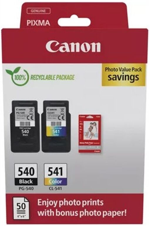 Canon PG-540/CL-541 Photo Value Pack (Schwarz)