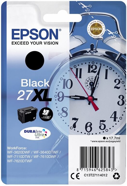 Epson Ink/27XL Alarm Clock 17.7ml BK (Schwarz)