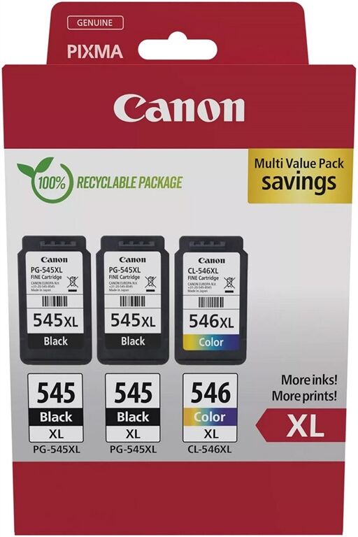 Canon PG-545XLx2/CL-546XL Multipack (Schwarz)