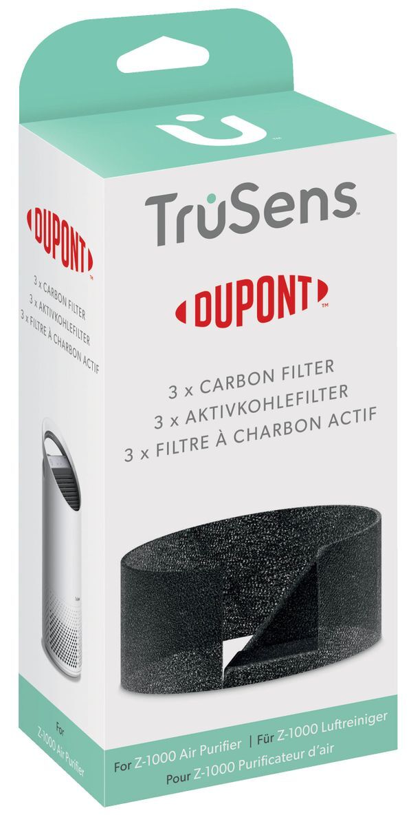 DuPontTM Ersatz-Aktivkohlefilter für Leitz TruSens Z-1000 Luftreiniger, 3er Pack