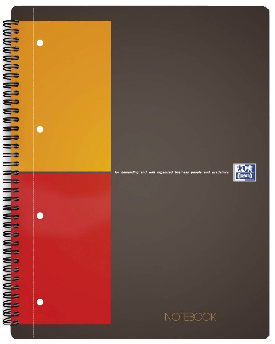 International Notebook - Hardcover, A4+, kariert, 80 Blatt, grau