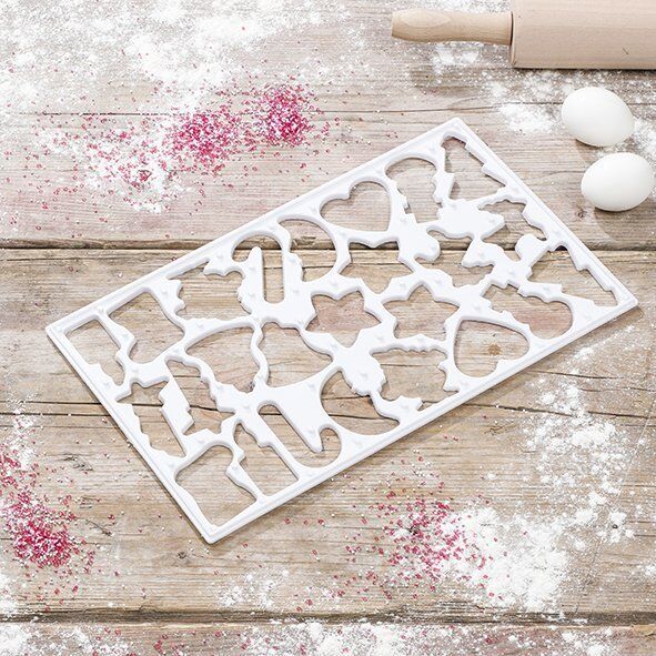 Ausstechformen für 24 Kekse 37x22x0,5cm